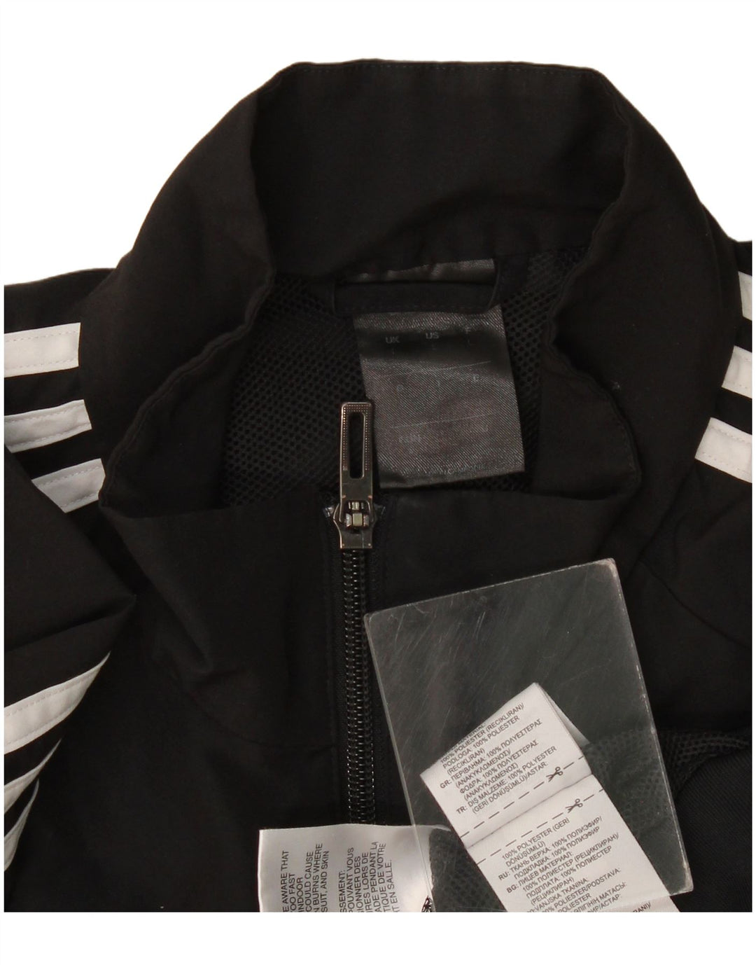 Giacca da allenamento Adidas Climalite da uomo, grande, in poliestere nero