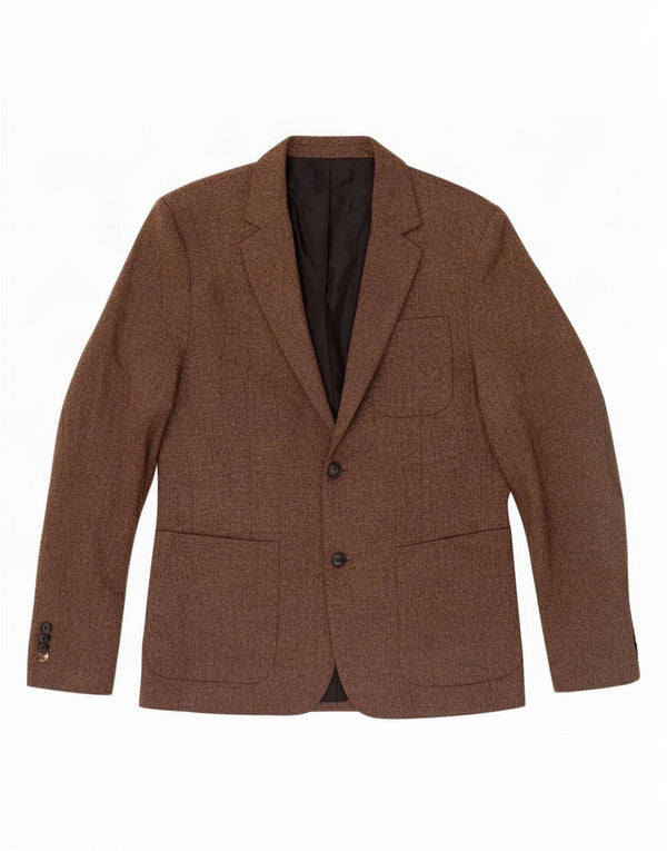 Giacca blazer da uomo a 2 bottoni Jack & Jones IT 50 grande poliestere marrone