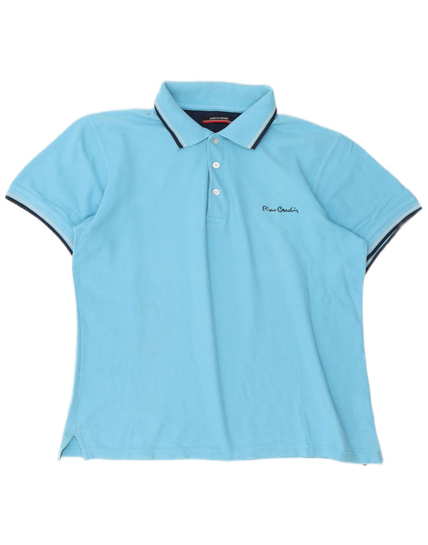 Polo da uomo Pierre Cardin XL in cotone blu