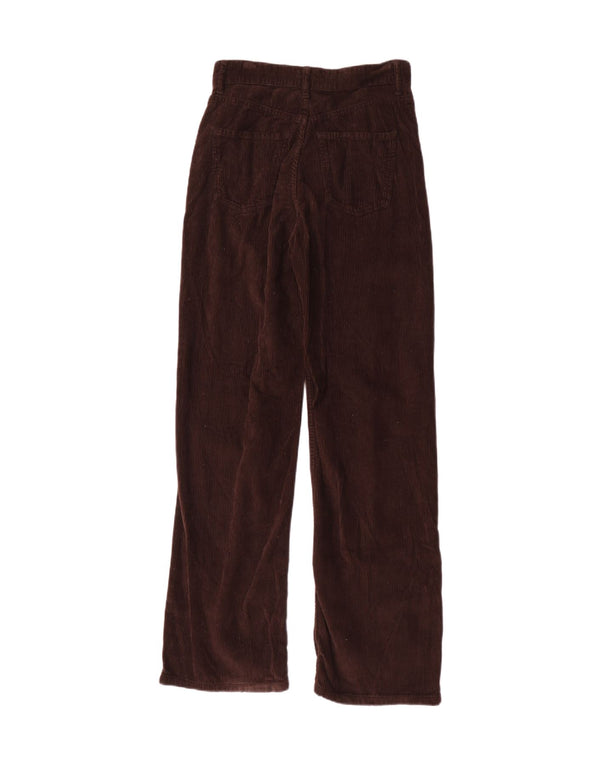 Pantaloni dritti in velluto a coste da donna Zara EU 38 Small W28 L31 Marrone