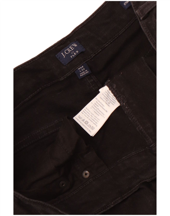 J. CREW Jeans dritti Flex da uomo W34 L32 cotone nero