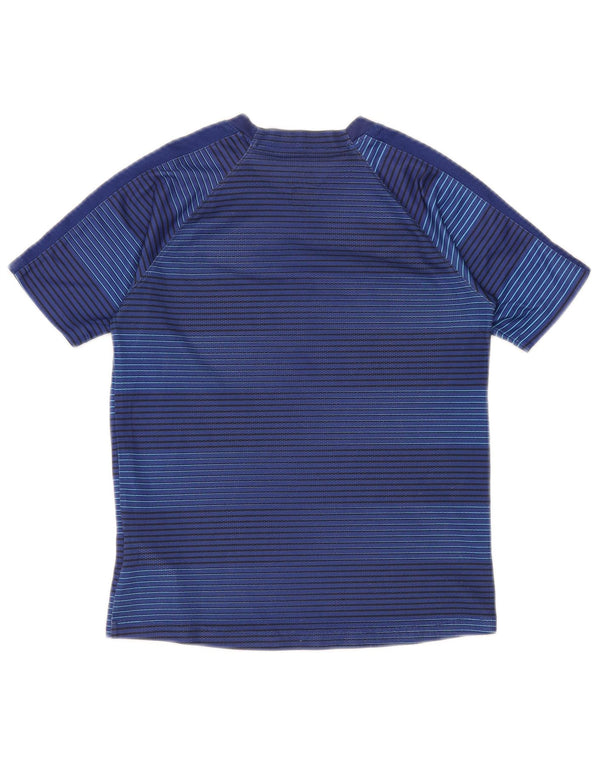 T-shirt da ragazzo Nike Dri Fit Top 10-11 anni in poliestere a righe blu medio