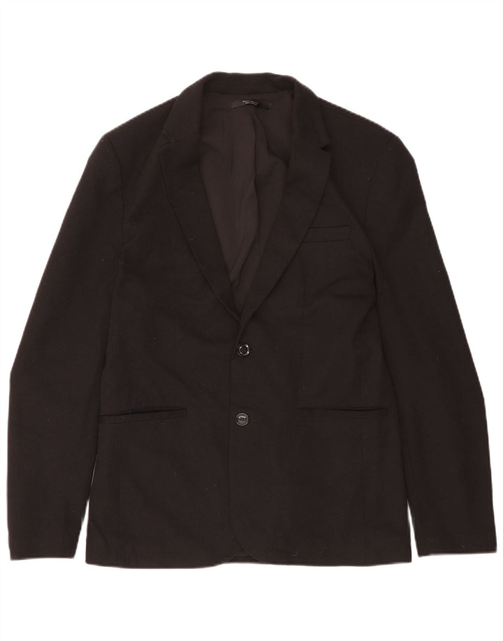 Giacca blazer da uomo a 2 bottoni Zara UK 40 grande nera