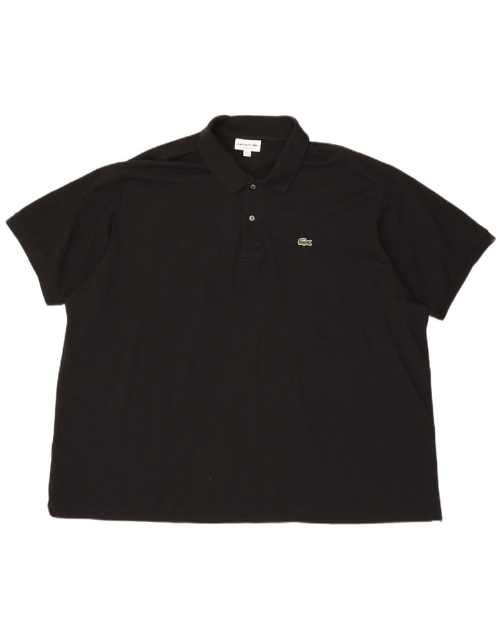 Polo LACOSTE da uomo vestibilità classica taglia 10 5XL cotone nero