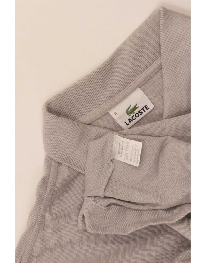 Polo da uomo Lacoste taglia 6 XL in cotone grigio