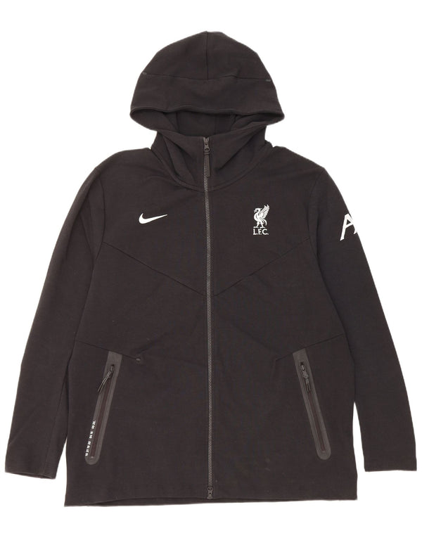 Felpa con cappuccio e zip Nike Liverpool da uomo XL in cotone nero
