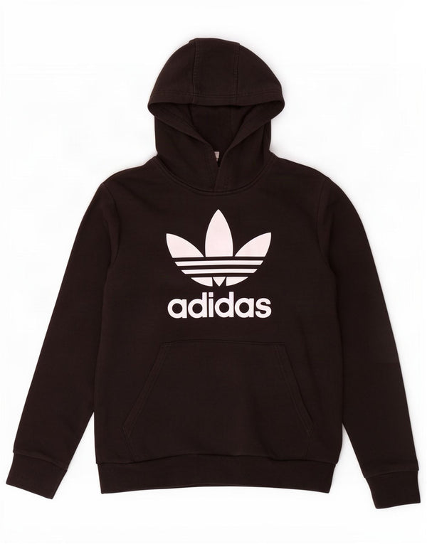Felpa con cappuccio grafica da ragazzo Adidas 13-14 anni in cotone nero
