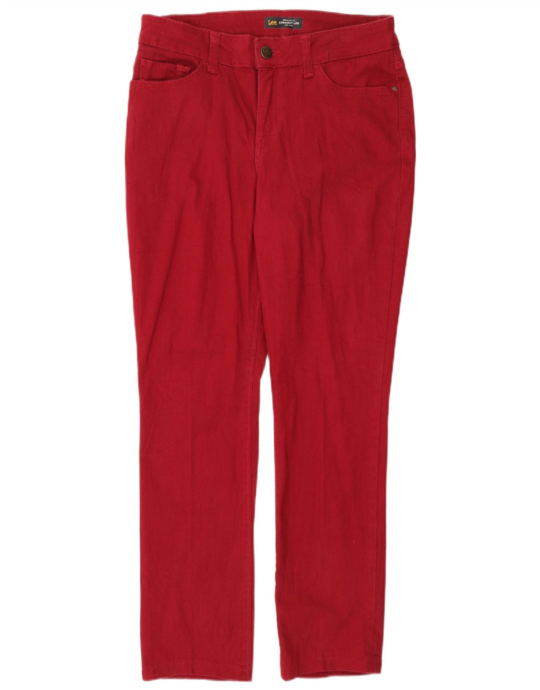 Jeans dritti da donna a vita media LEE, vestibilità regolare, US 6 medi W30 L28 rossi