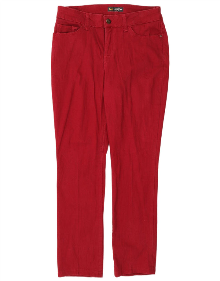 Jeans dritti da donna a vita media LEE, vestibilità regolare, US 6 medi W30 L28 rossi