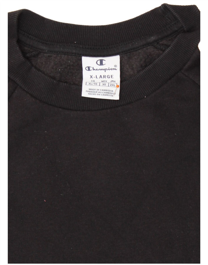 CHAMPION Womens Graphic Sweatshirt Jumper UK 18 XL Black
