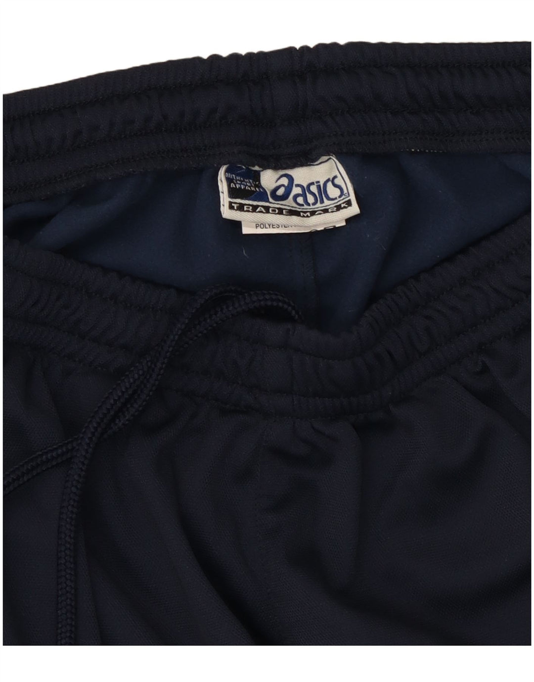 Pantaloni da tuta da uomo Asics grandi in poliestere color block blu navy