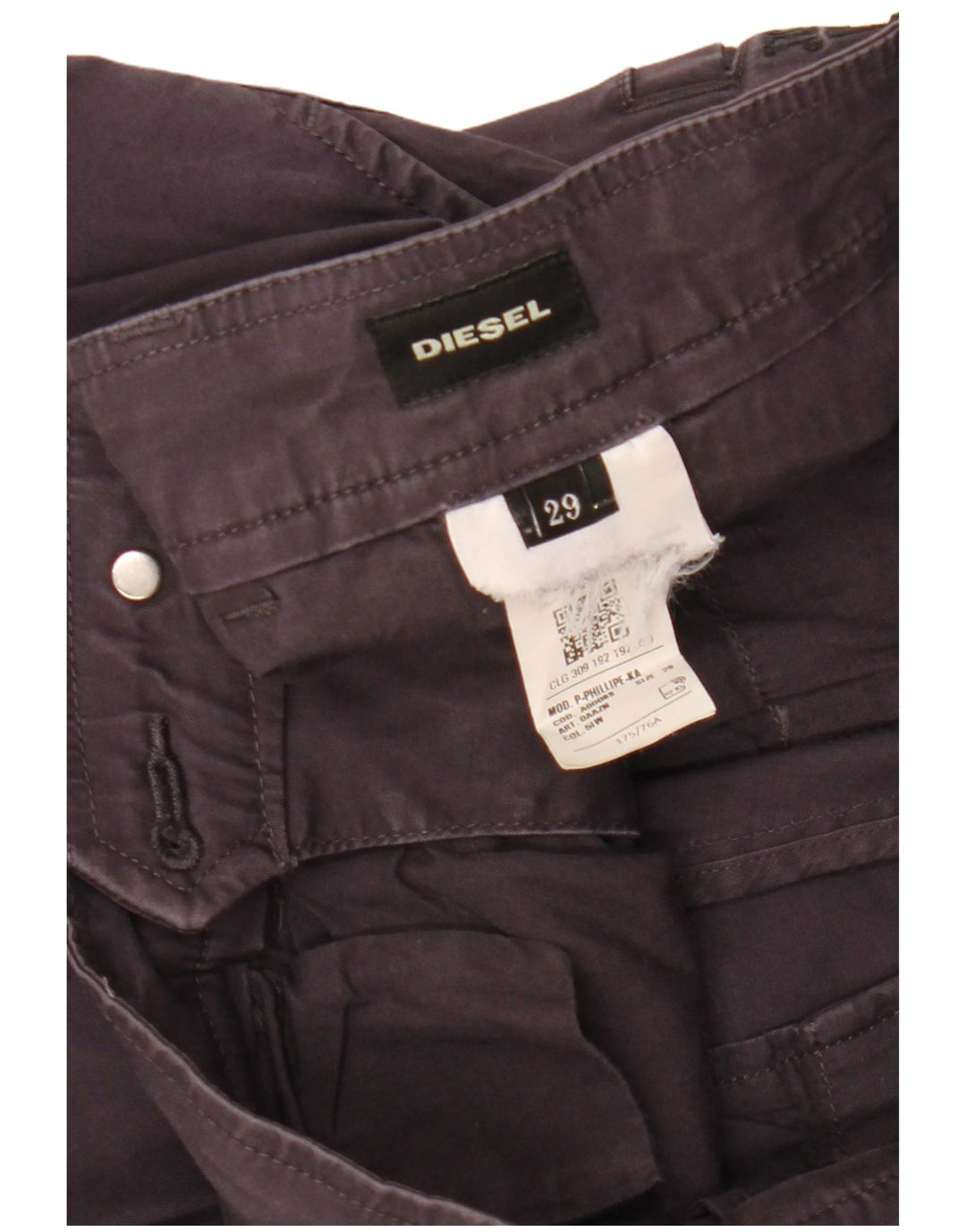 DIESEL Pantaloni cargo slim da uomo W29 L28 Viola