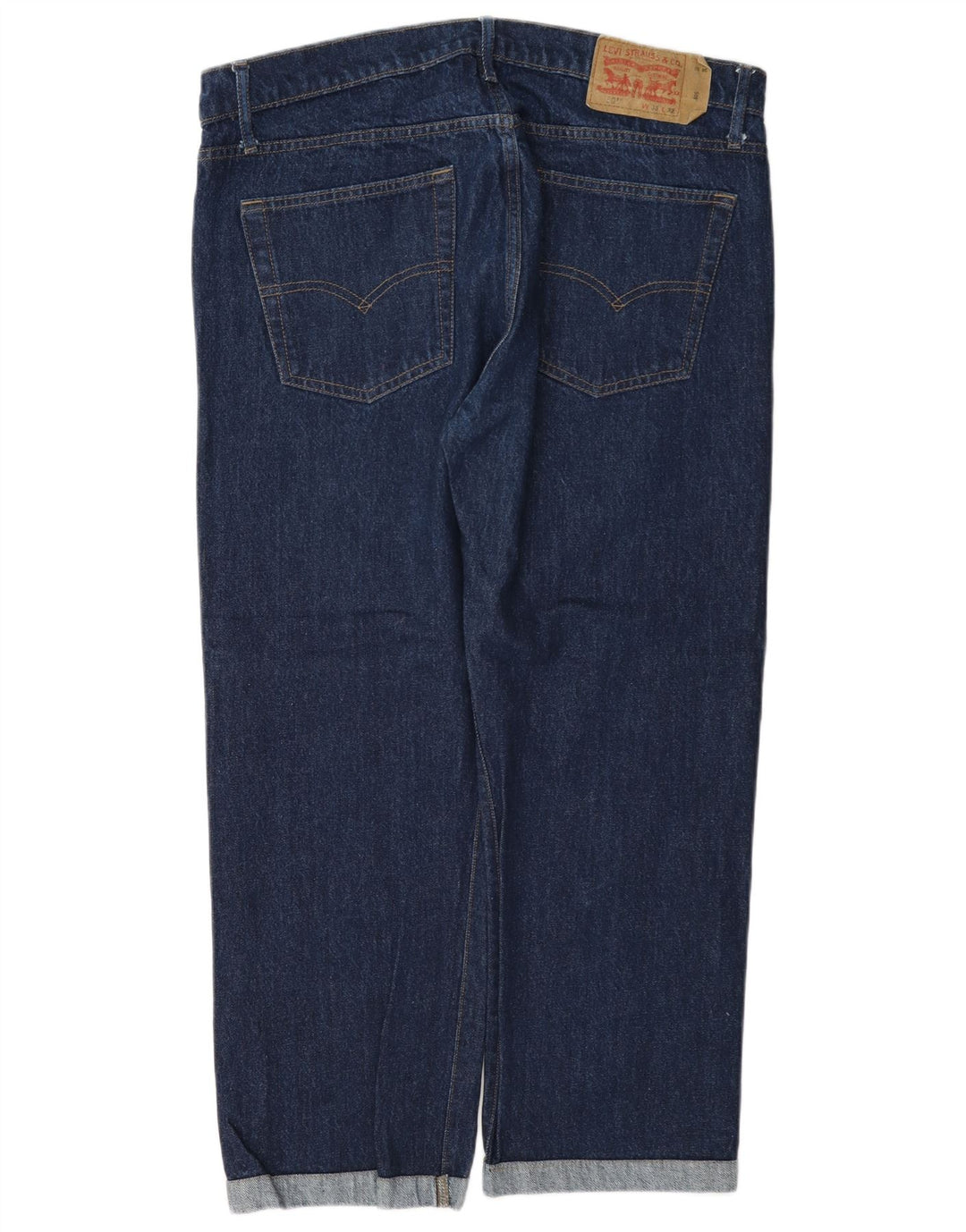 Jeans dritti 501 da donna Levi's W38 L27 cotone blu navy