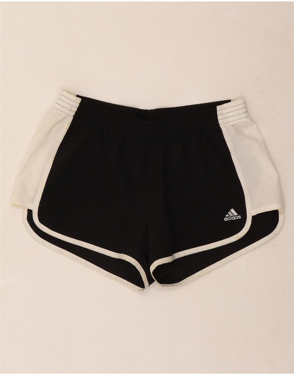 Pantaloncini sportivi Adidas Climalite da donna UK 12/14 Medium Black Colourblock