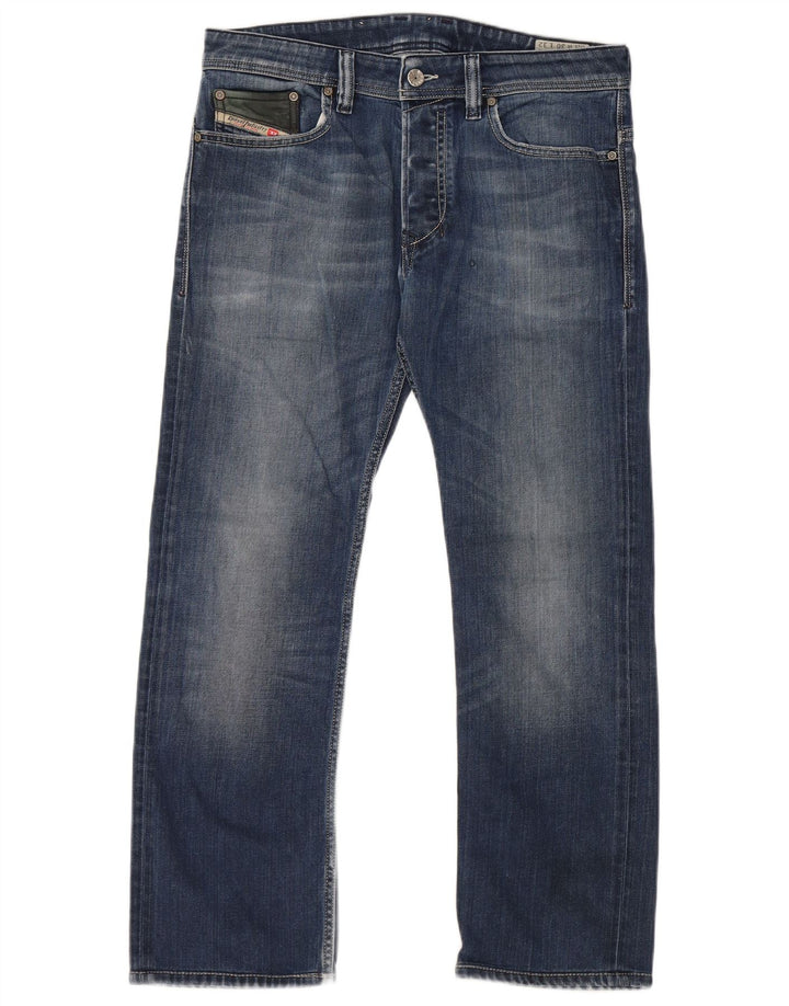 DIESEL Jeans dritti slim regolari Safado da uomo W30 L27 cotone blu