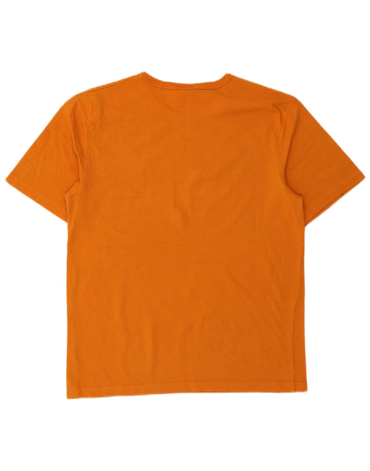 CHAMPION Mens Heritage T-Shirt Top Medium Orange Cotton