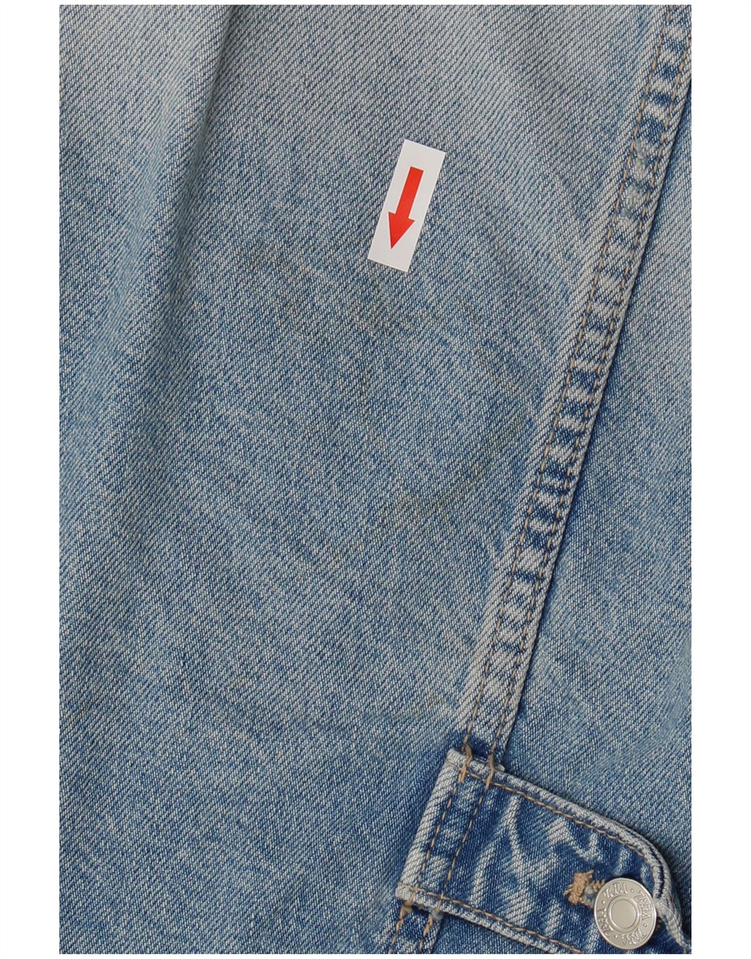 Giacca in denim oversize corta da donna ZARA UK 10 piccola in cotone blu