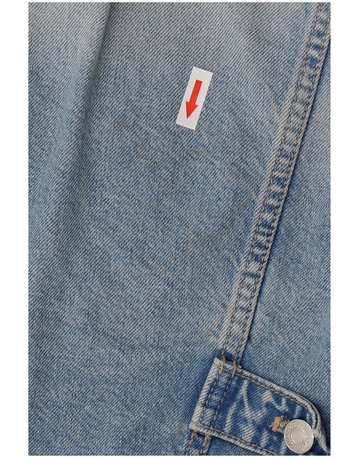 Giacca in denim oversize corta da donna ZARA UK 10 piccola in cotone blu