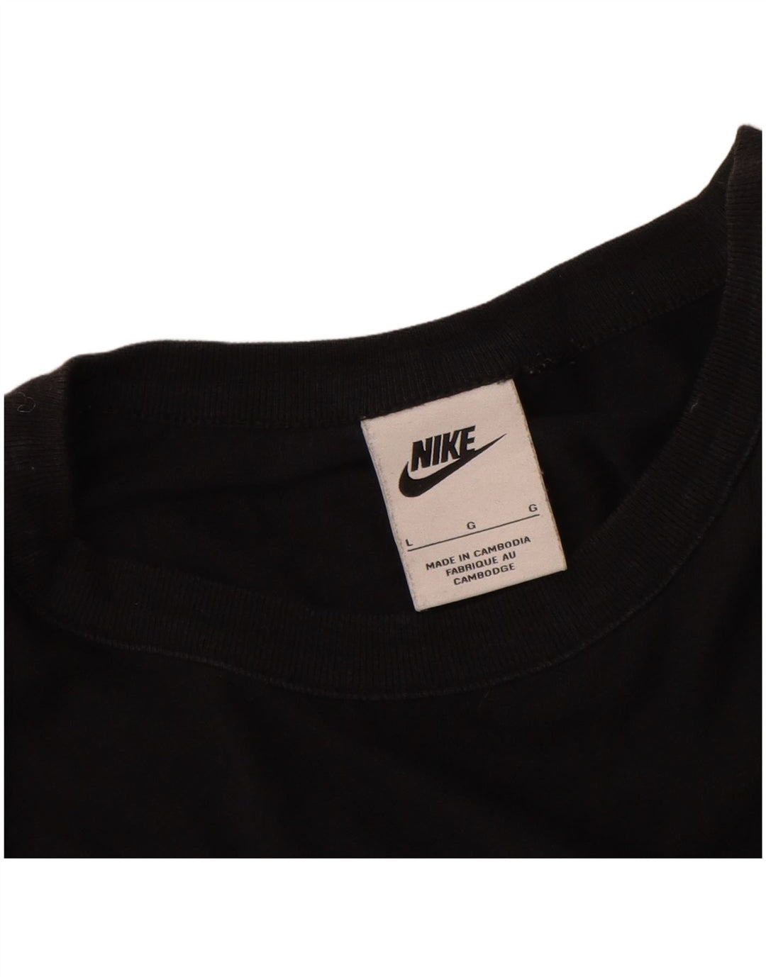 T-shirt grafica da uomo Nike Top grande in cotone nero