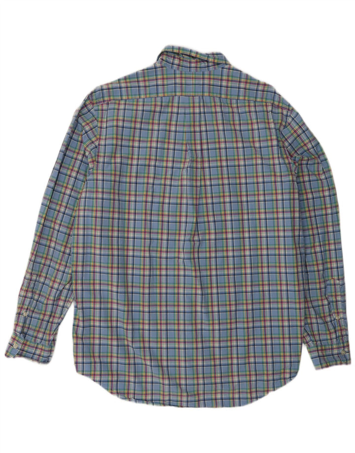 RALPH LAUREN Camicia da uomo XL in cotone a quadri blu