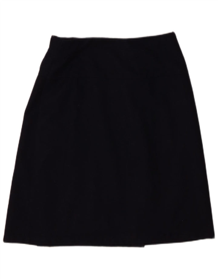Gonna a portafoglio da donna Benetton IT 42 Media W28 Blu Navy Lana
