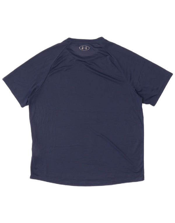 T-shirt da uomo Under Armour Top Large in poliestere blu navy