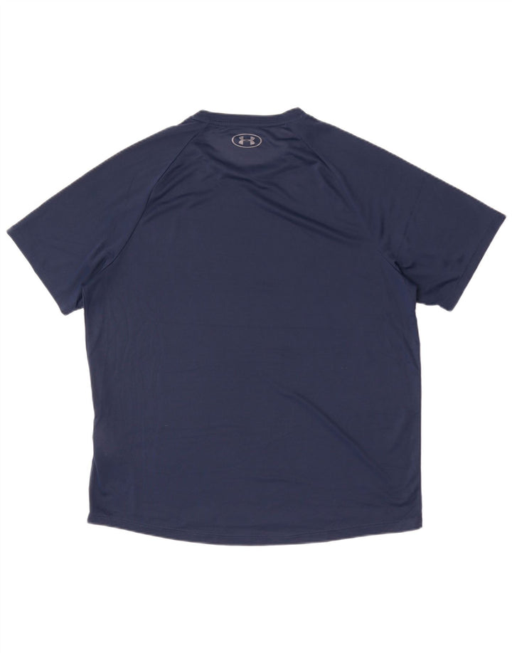 T-shirt da uomo Under Armour Top Large in poliestere blu navy