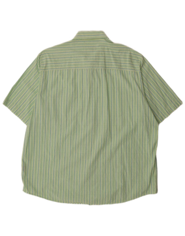 Camicia da uomo a maniche corte Eddie Bauer, cotone gessato verde grande