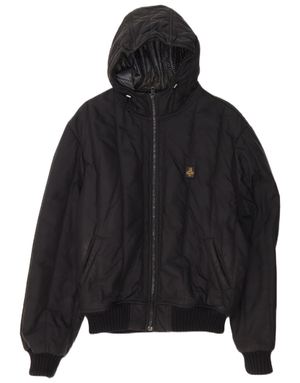 Refrigiwear Giacca imbottita con cappuccio Sixty spa da uomo UK 42 XL poliestere nero