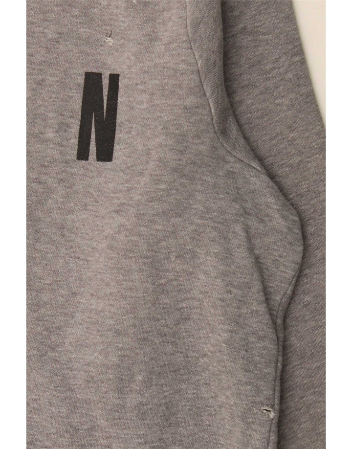 Felpa con grafica Jordan da uomo, grande, in cotone color block grigio