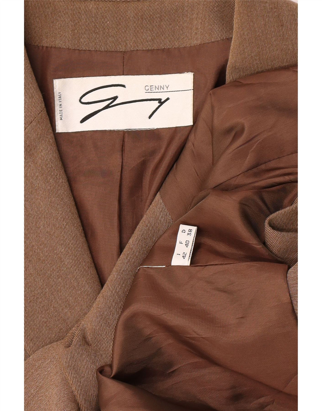 Giacca Blazer a 3 Bottoni da Donna Genny IT 42 Marrone Medio