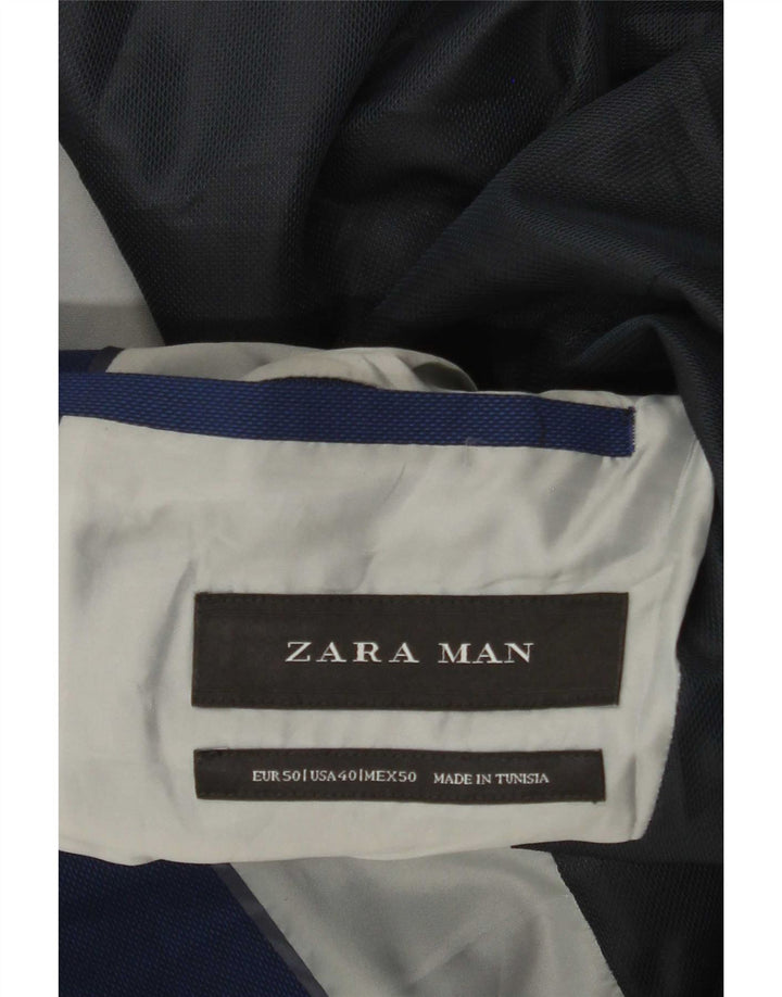 Giacca blazer a 2 bottoni da uomo Zara EU 50 blu medio