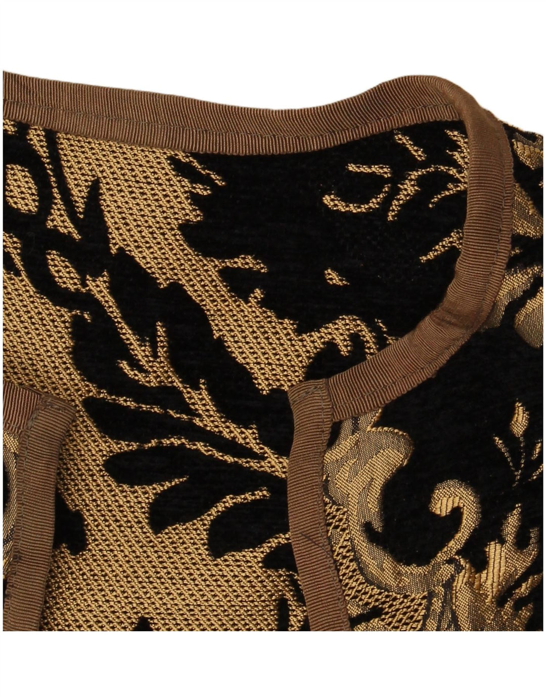 Maglione cardigan lungo da donna vintage UK 14 Medium Black Paisley