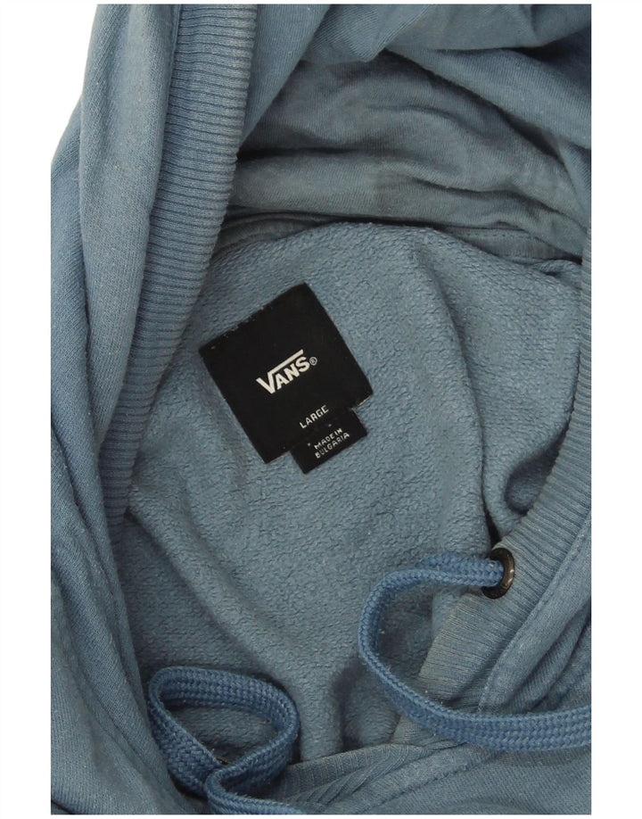Felpa con cappuccio grafica da uomo Vans Large in cotone blu