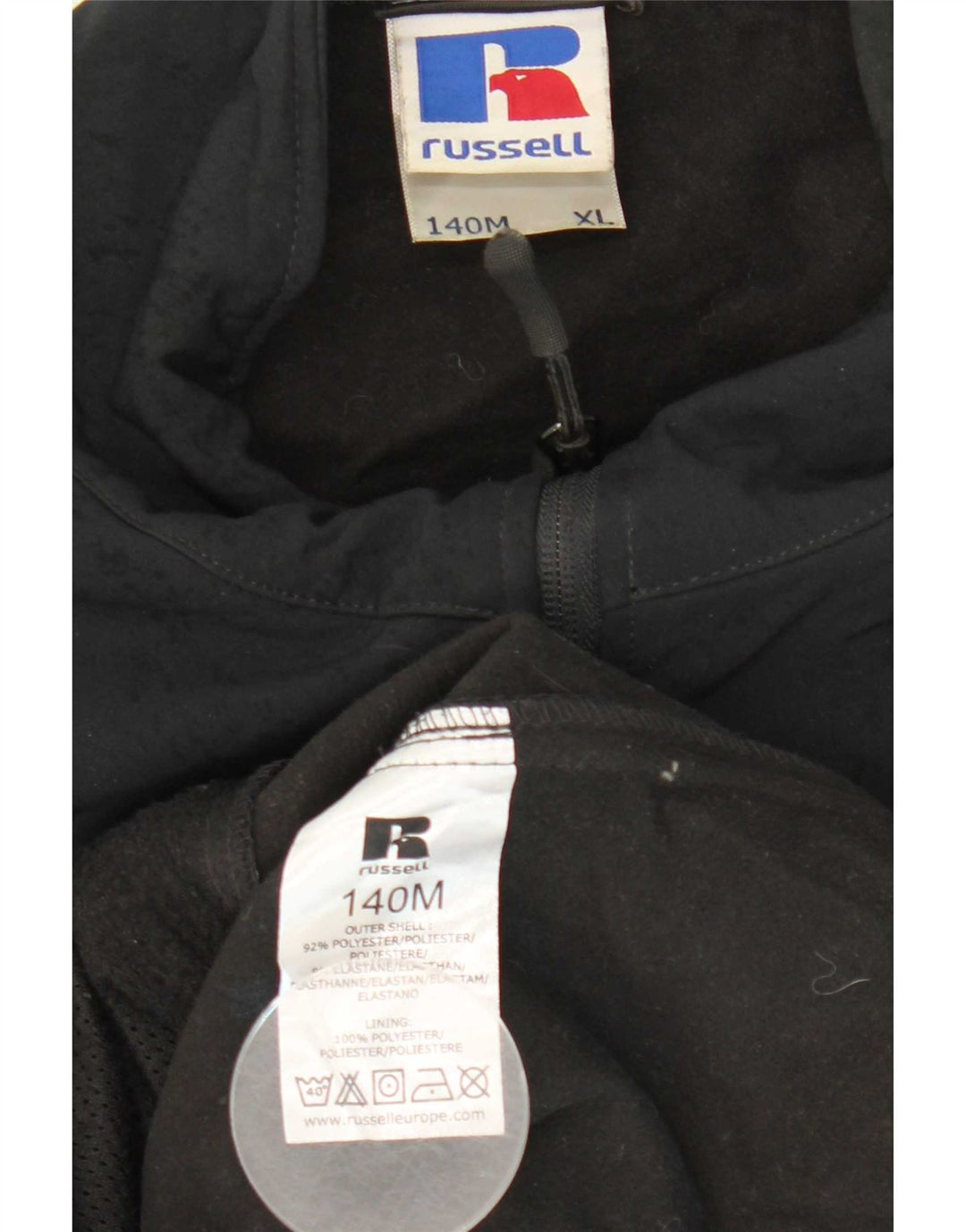 Giacca a vento da uomo Russell Athletic UK 42 XL poliestere nero