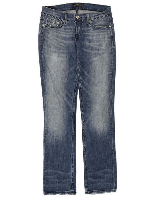 Levi's Donna 504 Jeans dritti super bassi US 7 Medio W29 L31 Cotone blu