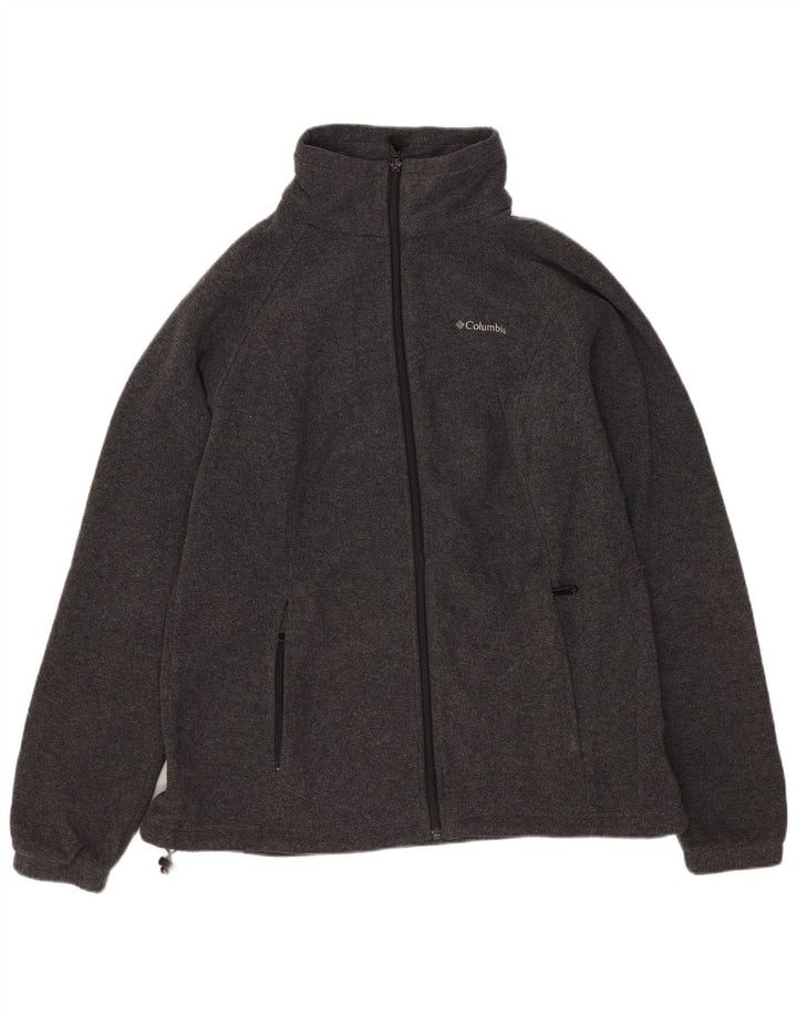 Giacca in pile da donna Columbia UK 16 grande poliestere grigio
