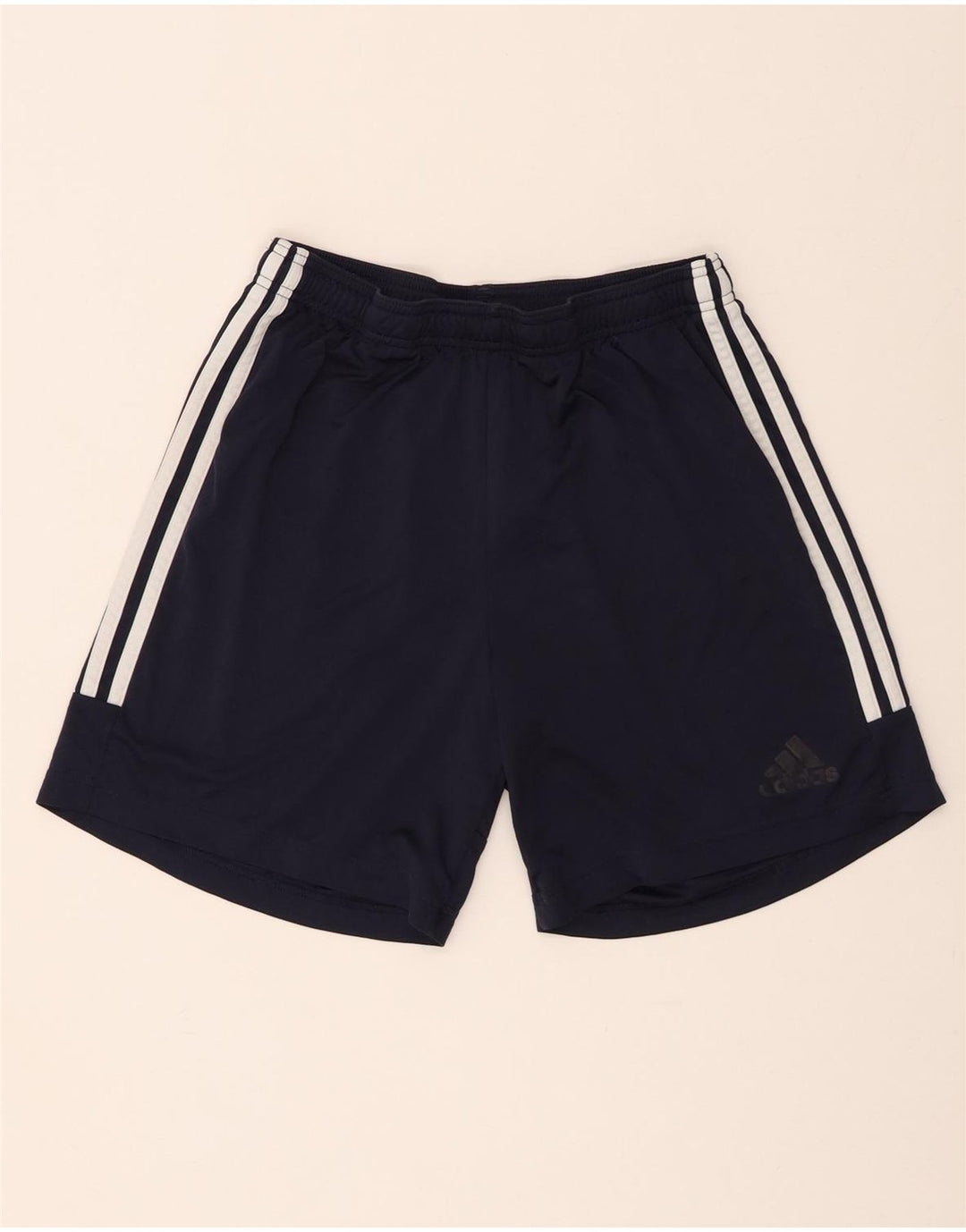 Pantaloncini sportivi da uomo Adidas medi in poliestere blu navy