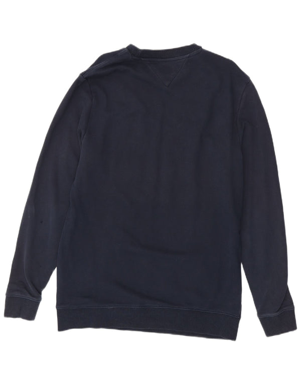 Tommy Hilfiger Uomo Felpa Maglione Grande Blu Navy Cotone