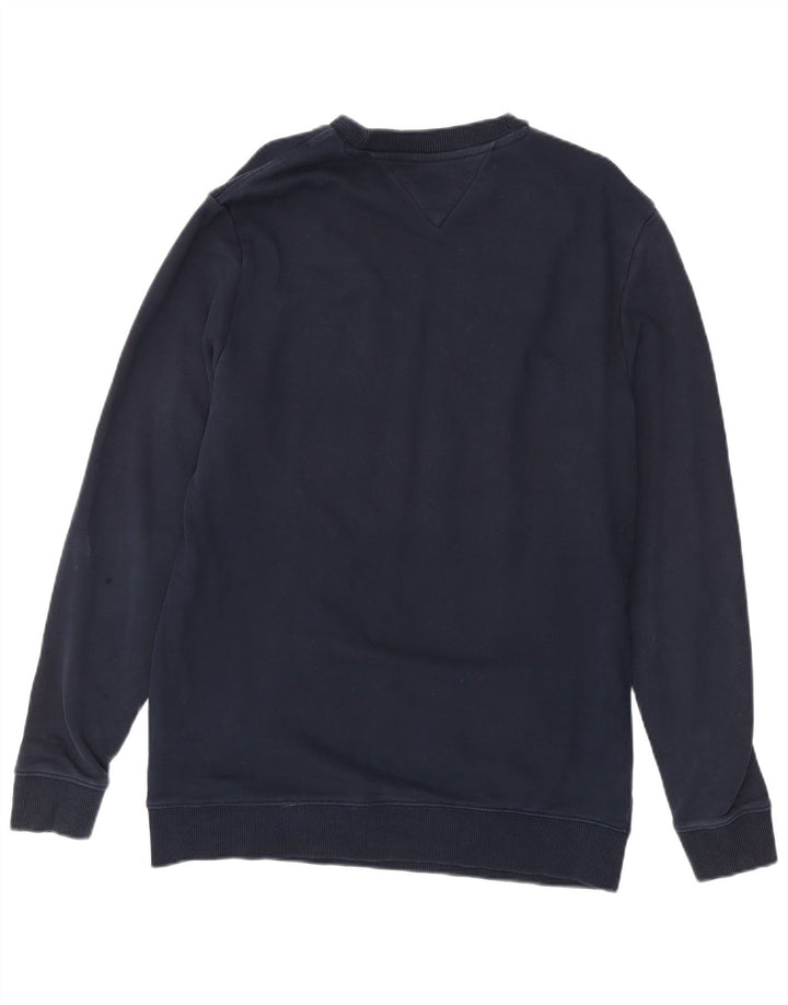 Tommy Hilfiger Uomo Felpa Maglione Grande Blu Navy Cotone