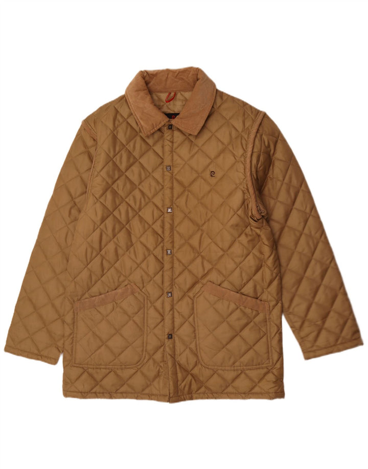 Giacca trapuntata da uomo Pierre Cardin UK 40 Large Beige Poliestere