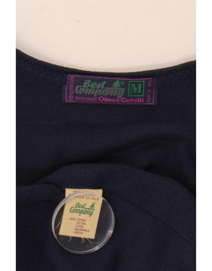 BEST COMPANY Top cardigan corto da donna UK 14 medio blu navy floreale