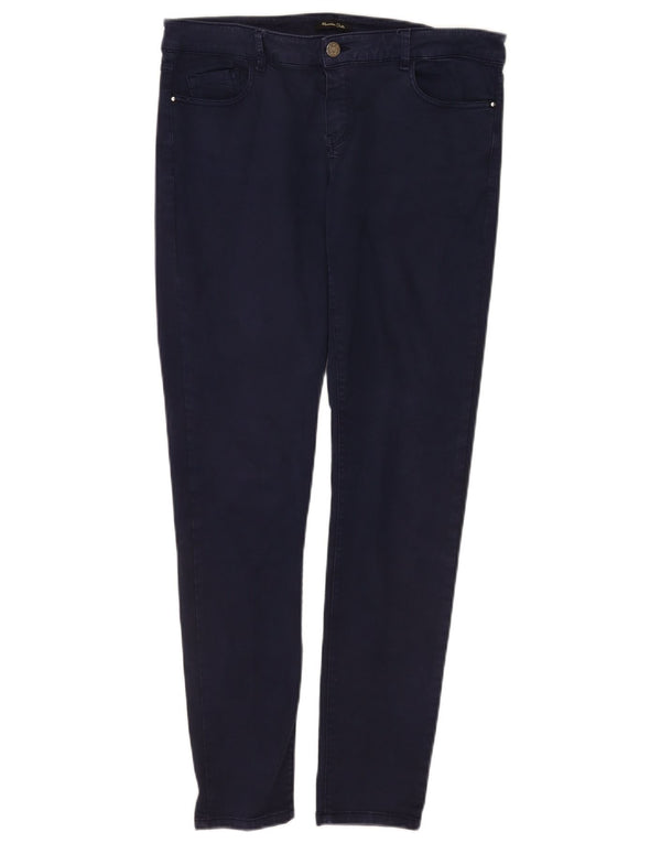 Pantaloni casual skinny da donna Massimo Dutti EU 42 Large W32 L30 Blu navy