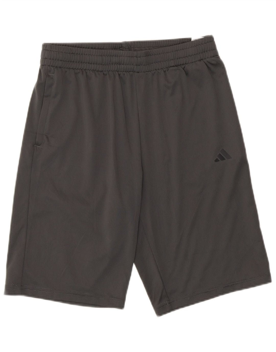 Pantaloncini sportivi Adidas da ragazzo 13-14 anni in poliestere grigio