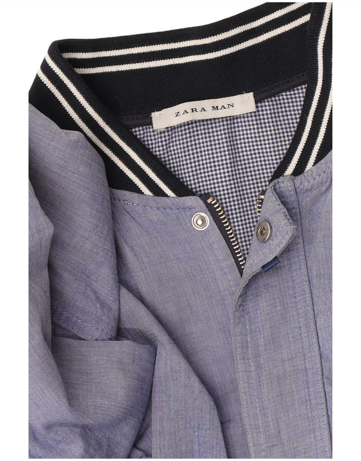 Giubbotto bomber da uomo Zara UK 38 blu medio