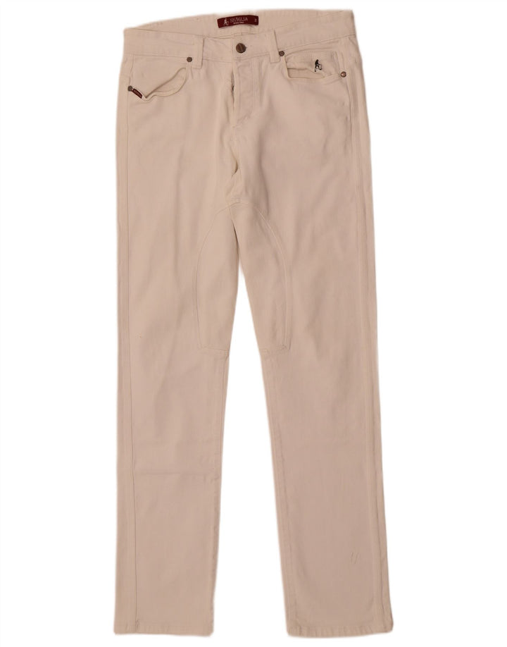 Jeans dritti da uomo SIVIGLIA W31 L32 in cotone bianco