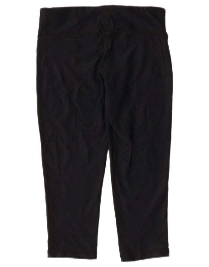 UNDER ARMOUR Leggings Capri Heat Gear da donna UK 8 Small Poliestere nero