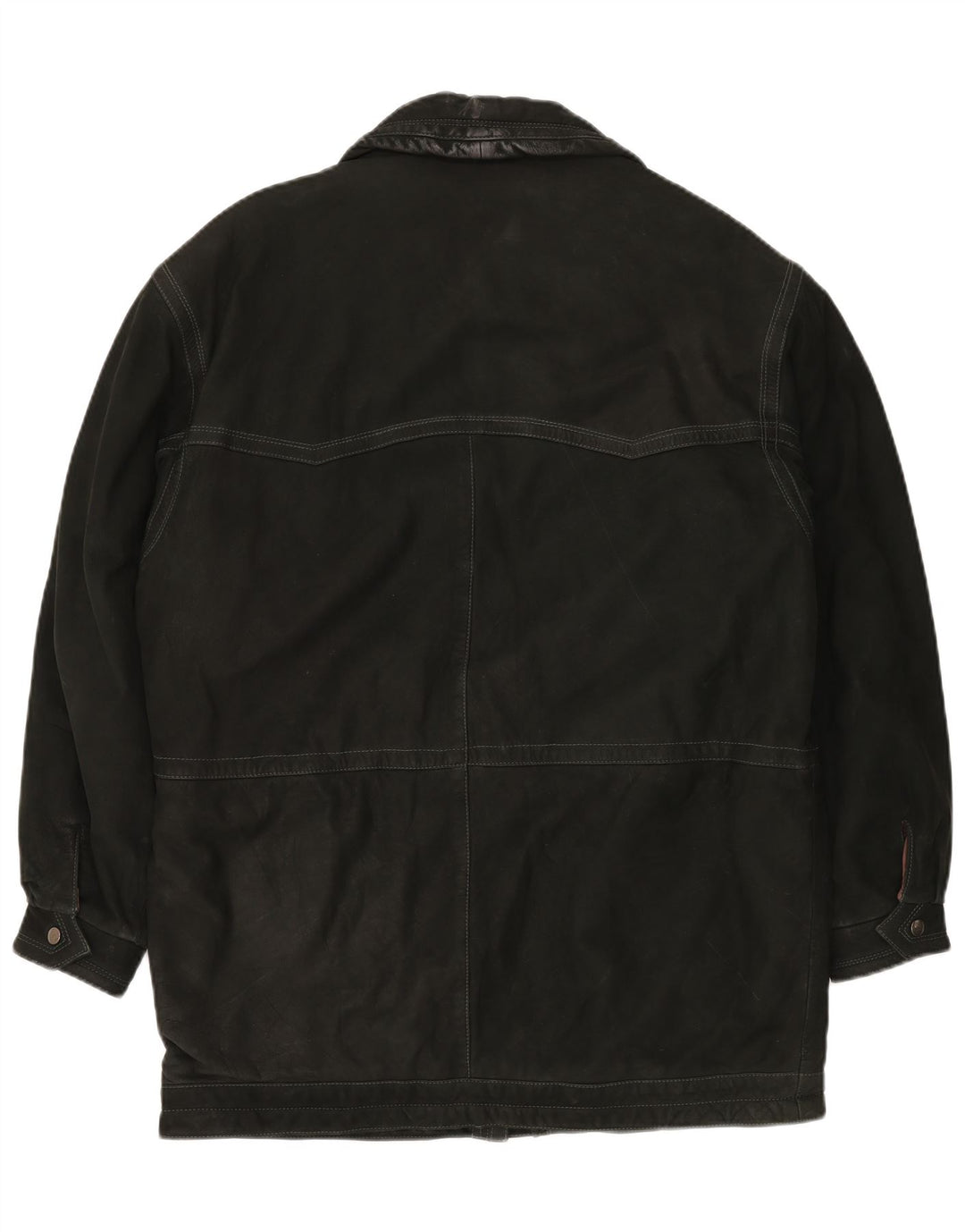 Cappotto in pelle da uomo VINTAGE IT 52 XL in pelle nera