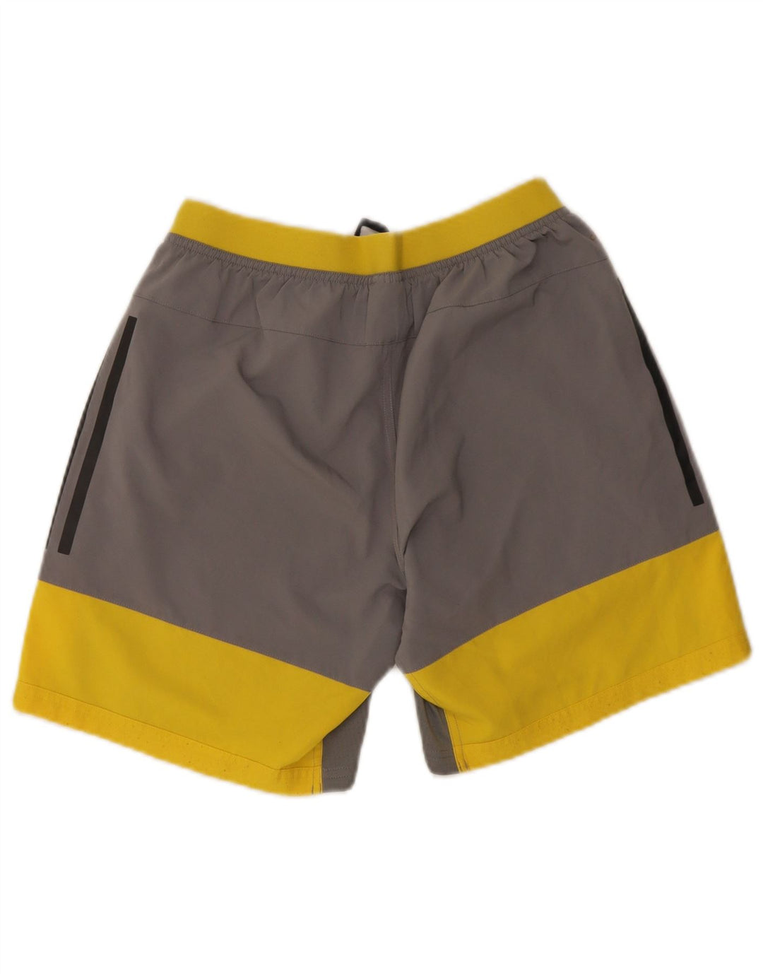 Pantaloncini sportivi Adidas da uomo piccoli in poliestere color block grigio