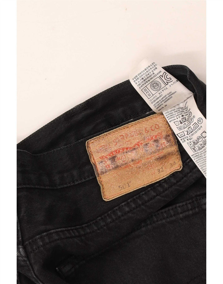 Levi's Uomo 501 Jeans dritti W32 L34 Cotone Nero